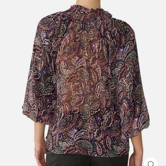 Sanctuary Royal Paisley Colorful‎ Blouse Size Medium NWT - Picture 10 of 10